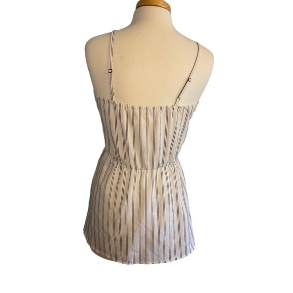 Japna White Striped Tank Shirt Women's Medium - Picture 3 of 14